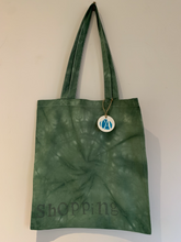 Load image into Gallery viewer, Forest Green Tie Dye Tote Bag