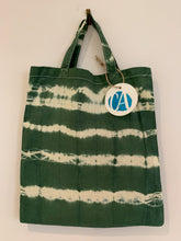 Load image into Gallery viewer, Forest Green Tie Dye Small Tote Bag
